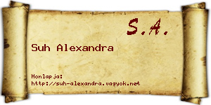 Suh Alexandra névjegykártya